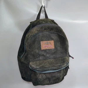 Rarität Jansport Green Suede Thunderbird Rucksack Vintage RARE USA Made Adjustable - Bild 1 von 19