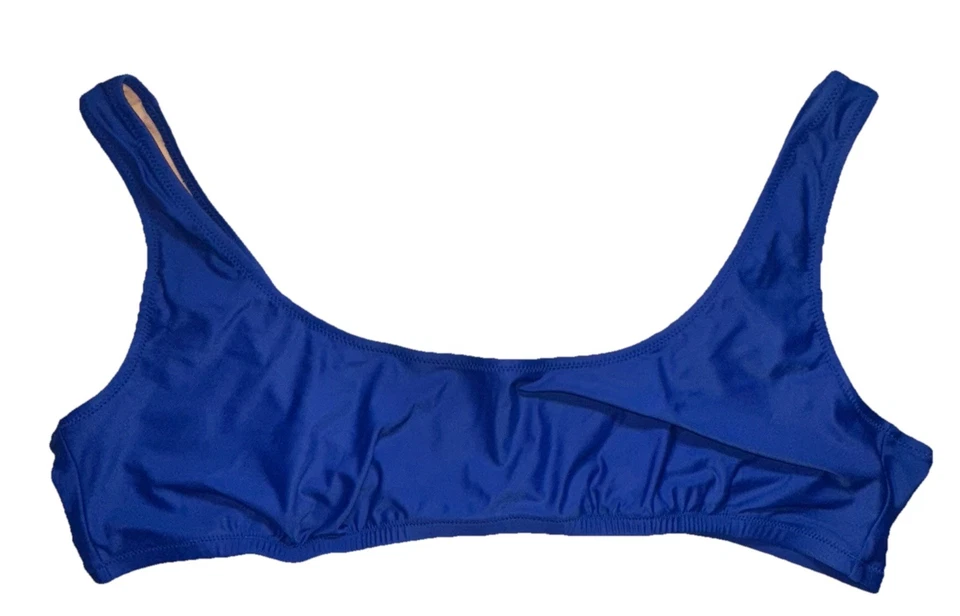 J.Crew Heritage Scoop Neck Bikini Top Size M Green BX611