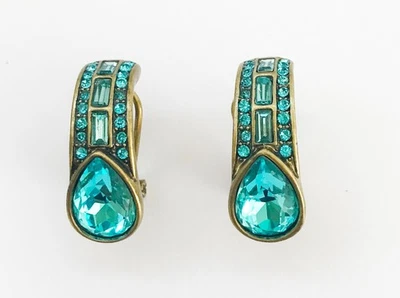 Pendientes de aro de cristal azul Heidi Daus Foto 1 de 2