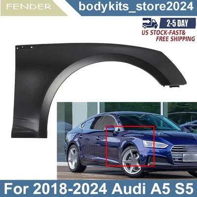 Front Right Side Fender For 2018-2024 Audi A5 Quattro S5 Sportback Replacement - Imagem 1 de 4