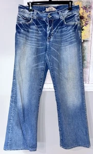 Jeans BKE Hebilla Hombres 33 Justin Bootcut Vintage Clásico Denim Relajado Batidor - Imagen 1 de 9