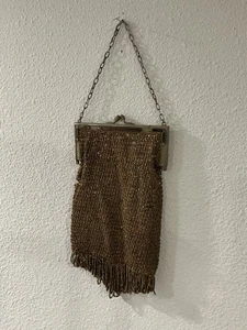 Vintage Perlen Handtasche "Häkelstil" - Bild 1 von 6