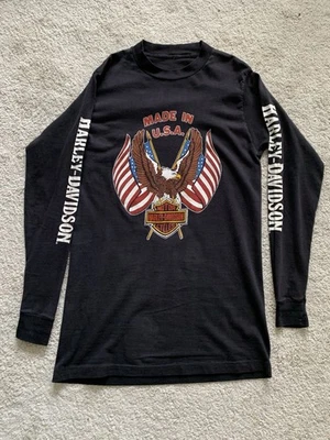 80s Vintage Harley Davidson Long Sleeve Shirt Made In USA - Image 1 of 4