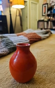 Rosenthal Netter Ceramic Vase 4" MCM Atomic Orange Italy - Picture 1 of 7
