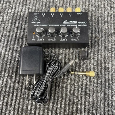 Behringer MicroAMP HA400 4-Channel Small Headphone Amplifier 120V US IEC Plug - Image 1 of 3