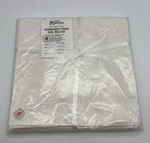 Vintage Matouk Belgian White Linen Set Of 6 Napkins - Initial G - Picture 1 of 5