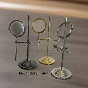 Antiguo Lote de 3 Lupas Latón Náuticas Completas Con Soporte Latón Regalo - Imagen 1 de 4