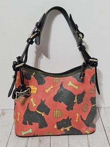 Dooney & Bourke Distressed rot Scottie Dog Bucket Handtasche Tasche Anhänger - Bild 1 von 23