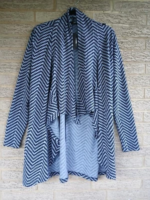 Cárdigan suéter convertible Chevron azul para mujer The Limited talla L nuevo con etiquetas Foto 1 de 4