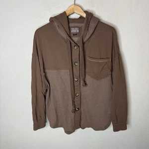 American Eagle Big Hug Hooded Brown Lived In Shacket  Womens XS / Small - Picture 1 of 10