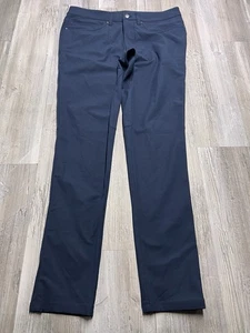 Lululemon Pants Mens Size 32 Navy Blue ABC Classic Fit Trousers 5 Pocket Preppy - Picture 1 of 12