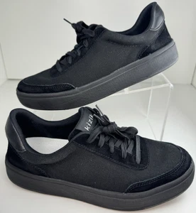 Kizik Prague Hands Free Sneakers Damengröße 9 schwarz Wildleder Canvas Freizeitschuhe - Bild 1 von 7