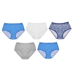 5 Pack Ladies Midi Briefs Cotton Knickers Brief Underwear - Picture 1 of 2