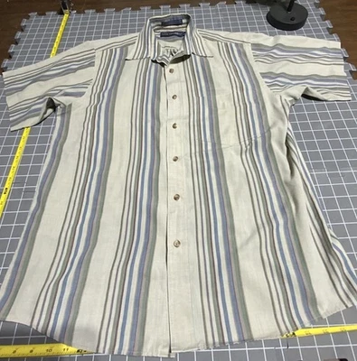 Van Heusen Medium Men’s Button Up Striped Shirt - Image 1 of 4