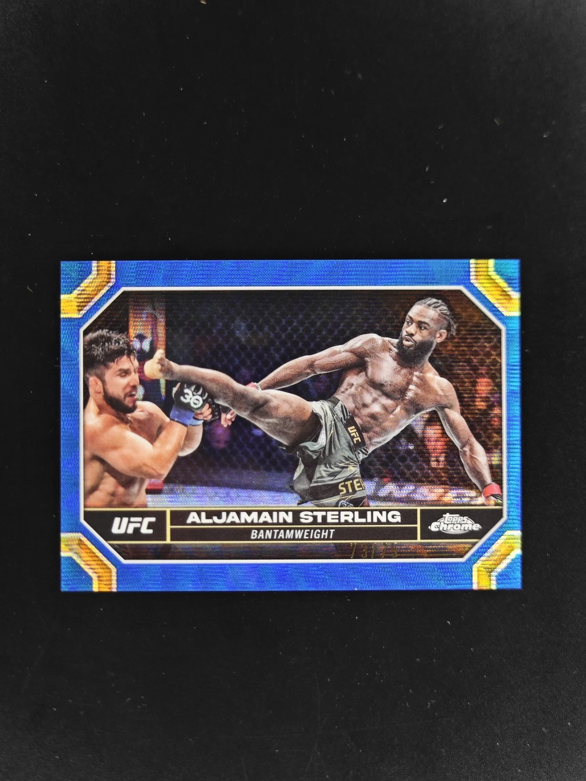 2024 Topps Chrome UFC Aljamain Sterling Blue Wave /75 MDK1C