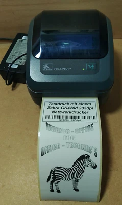GX42-202420-10AP (GK42-202220-000) Zebra Labeldrucker GK420d, 203dpi LAN, USB - Bild 1 von 4