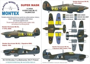 Montex K24044 Hurricane Mk.IIC masks - Picture 1 of 2