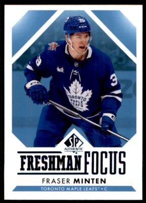 2023-24 SP AUTHENTIC FRESHMAN FOCUS BLUE FRASER MINTEN TORONTO MAPLE LEAFS #FF-3 - Image 1 of 2