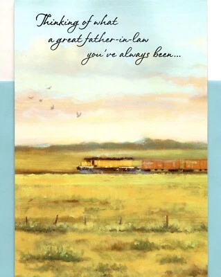 Поздравительная открытка с днем рождения тесть поезд локомотив клеймо - Изображение 1 из 3