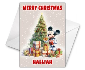 MICKEY MOUSE Personalised Christmas Card - Mickey & Friends Christmas Card - Picture 1 of 1