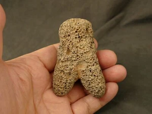 HOHOKAM VESICULAR BASALT FIGURAL FETISH OR AMULET #5 TUCSON ESTATE - Picture 1 of 8