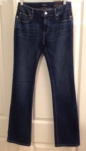 NWT White House Black Market Womens Jeans 4R Blue Noir Boot Cut Dark Wash - Picture 1 of 7