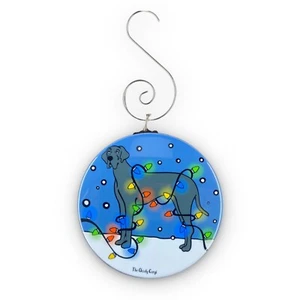 Black Great Dane Dog Pattern Christmas Ornament Gift and Collectible Accessories - Picture 1 of 12