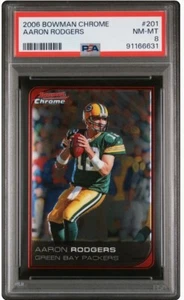 2006 Bowman Chrome #201 AARON RODGERS - PSA 8 Green Bay Packers - Picture 1 of 2