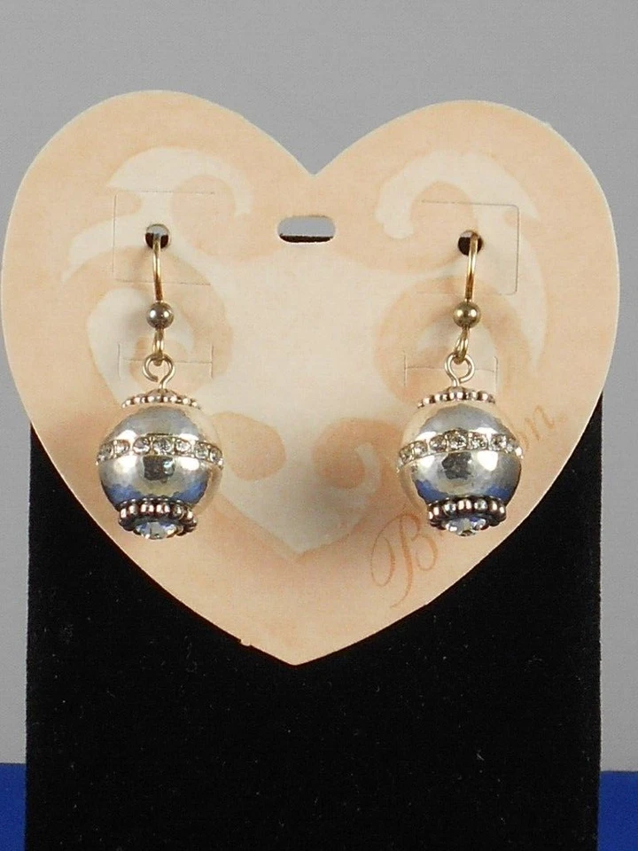 Pendientes colgantes Brighton Silvertone GLIMMER TWIST bola acento cristal D29831 $42 Foto 1 de 1