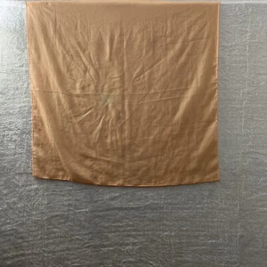 Sally Gee Square Scarf Womans One Size Solid Peach Polyester - Picture 1 of 7