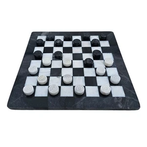 Juego señora, tablero 16 pulgadas/36,5 cm incl. 24 piedras señora color blanco y negro - Imagen 1 de 8