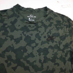 THE NIKE TEE GYM WORKOUT ATHLETIC TEE T SHIRT Mens M Camouflage Camo Green - Picture 1 of 3