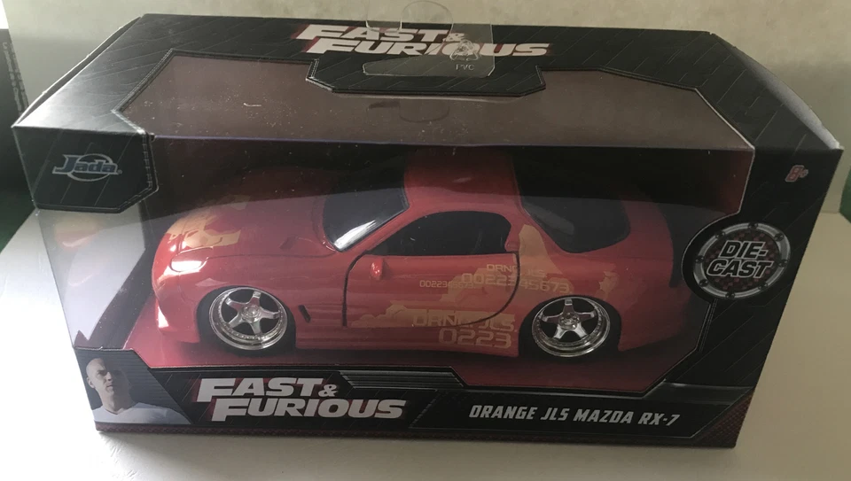 Jada 30747 Fast & Furious Julius MAZDA Rx-7 1/24 Diecast Model Car Orange