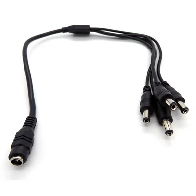 Cable de extensión de fuente divisor de plomo de 4 vías de alimentación de CC 12 V para cámara CCTV/DVR/PSU