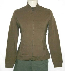 Chaqueta para mujer Style & Co marrón manga larga cremallera frontal atlética sudor talla M nueva con etiquetas - Imagen 1 de 2