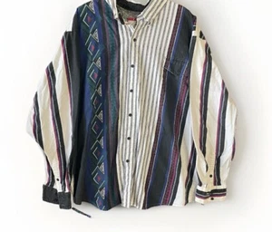 VTG Pure Country Shirt Mens 2XL Blue Red Aztec Color Block Rodeo Ranch - Picture 1 of 6
