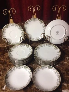 Noritake China FELICIA Lot Of 18. 2- Sauce Bowls, 8 Saucers & Bread Butter Plate - Picture 1 of 5