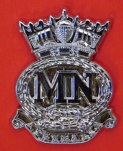MERCHANT NAVY LAPEL BADGENICKEL PLATED 25MM WITH SINGLE PIN - Picture 1 of 2