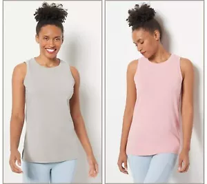 Zuda 2 confezioni top serbatoio lungo e magro grigio freddo blush XXS nuovo - Foto 1 di 1
