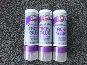 Pack of 3 X Aleenes Quick Dry Tacky All Purpose Glue 4oz - CAP - Picture 1 of 1