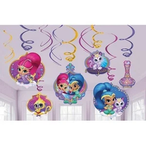 Shimmer and Shine Party Supplies Hanging Swirl Decorations Birthday - Picture 1 of 1