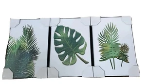New CANVAS WALL ART Decor -  3 Botanical Plants  - Picture 1 of 6