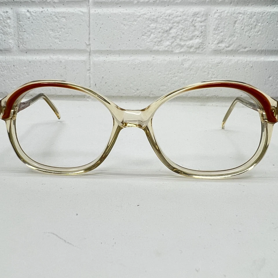 Vintage Cristian Oliver France Eyeglasses Clear Red Effect LOGO 50-18mm H2833 - Image 1 of 4