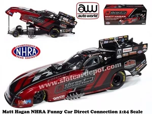 Auto World 2024 Matt Hagan Conexión Directa Escala 1:24 Diecast Divertido Coche AWN037 - Imagen 1 de 9