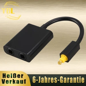 Toslink Splitter 1 in 2 Out Optischer Digital Audio Optisches Kabel Verteiler - Bild 1 von 10