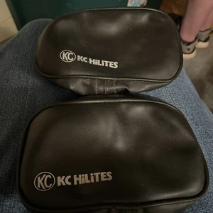 KC Hilites Fog Light Covers Black 5x7 Pair Rectangular rare #5300 Vintage - Picture 1 of 2