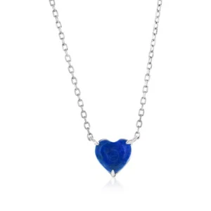 Sterling Silber, Herz Halskette - Lapis - Bild 1 von 1