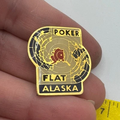 Rare Poker Flat Alaska NASA UAF Pin Largest Land-Based Rocket Research Range - Image 1 of 3