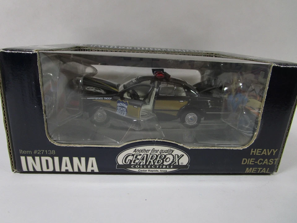 Gearbox 2000 Ford Crown Victoria Diecast 1:43 Scale Indiana State Police - Image 1 of 4