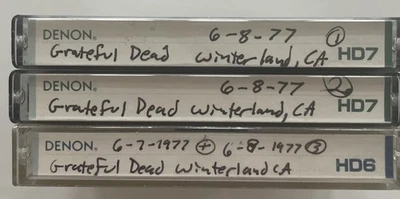 Grateful Dead Cassettes 1977 Winterland Ballroom SF - Image 1 of 3